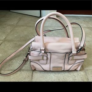 New with tags, light pink Guess handbag.